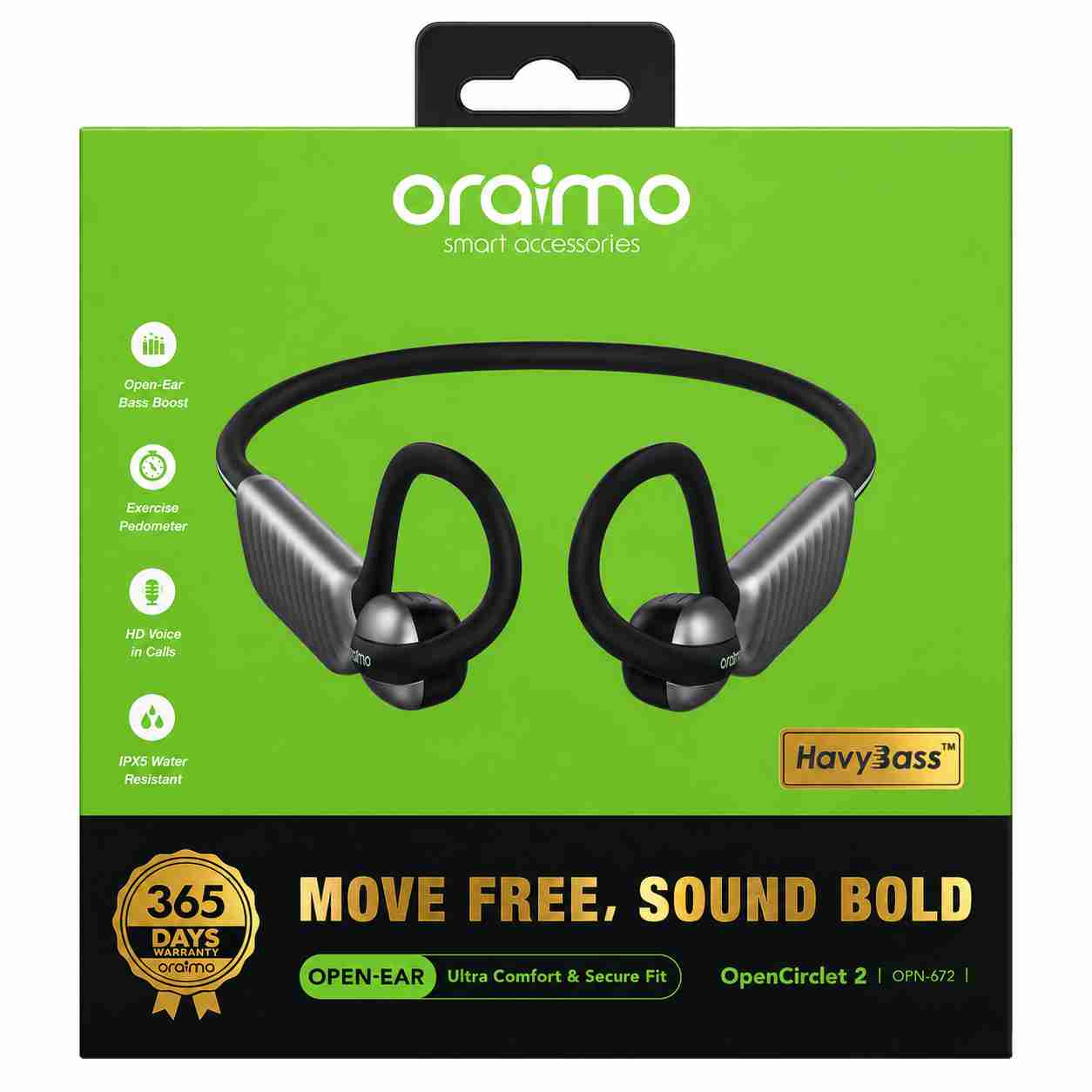 Buy Oraimo OpenCirclet 2 OPN-672 in Nigeria – Open-Ear Earbuds, IPX5, Exercise Pedometer, HavyBass | truevenix.com