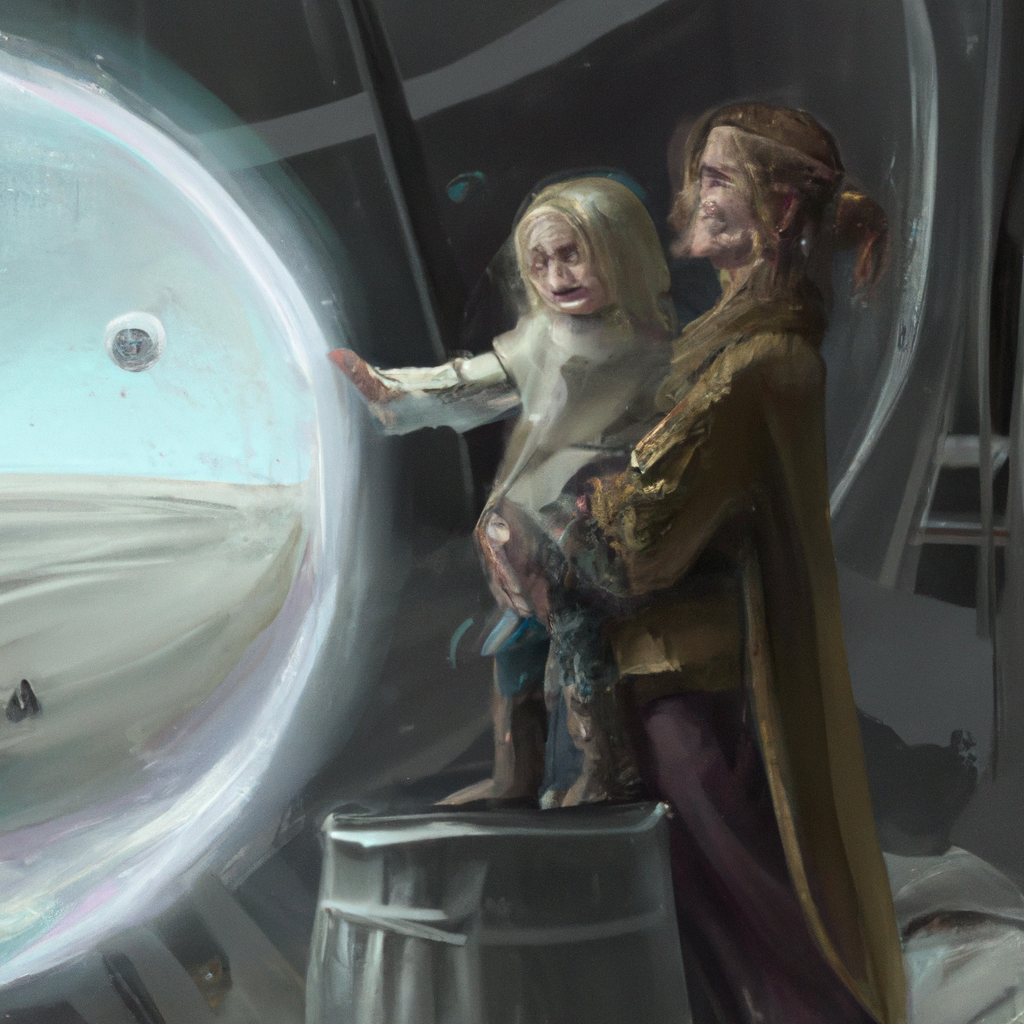 A young girl named Leona with her mother on the small planet called Zephyr.