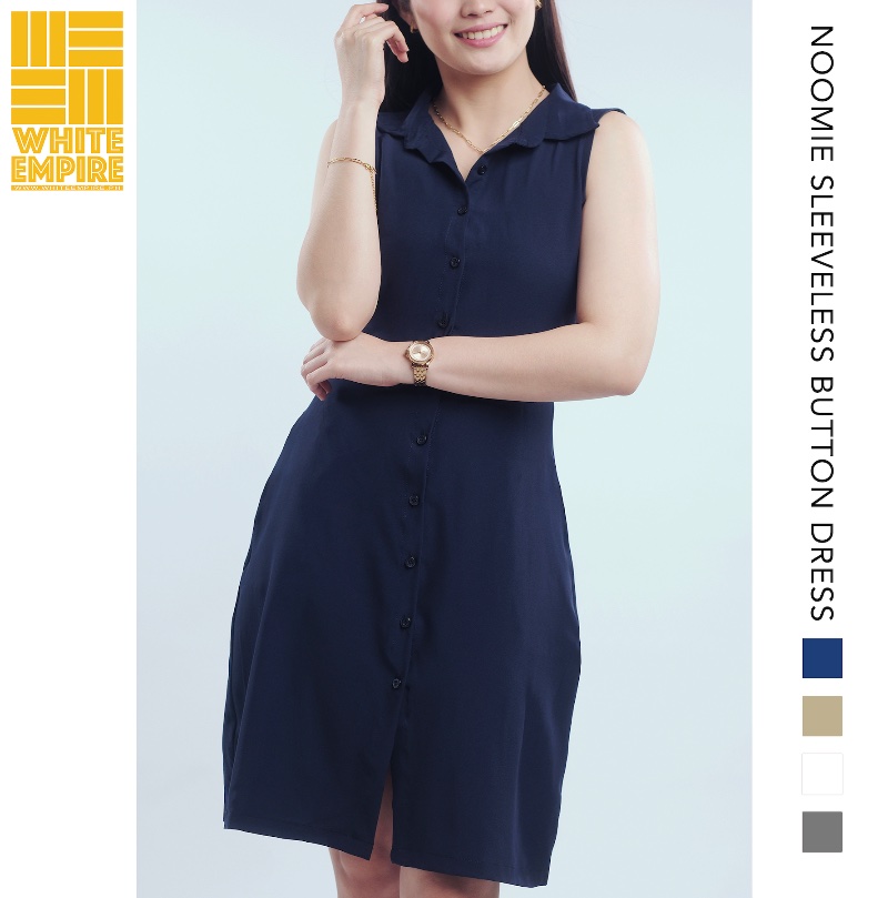 NOOMIE SLEEVELESS BUTTON DRESS