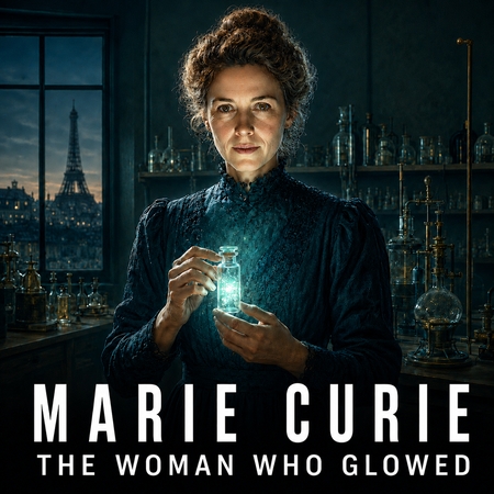 Marie Curie: The Woman Who Glowed audio documentary cover