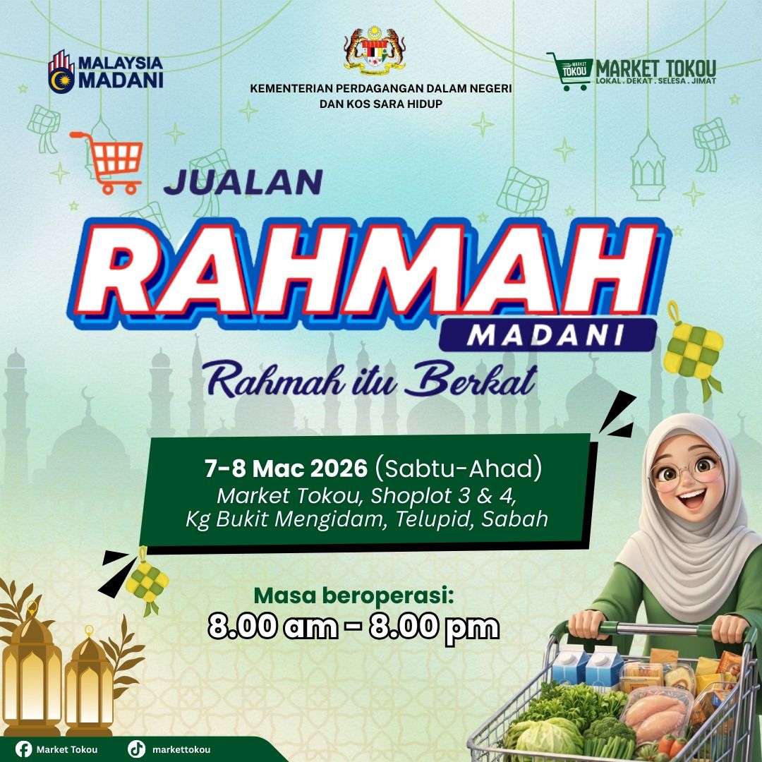 🛒 𝐏𝐑𝐎𝐆𝐑𝐀𝐌 𝐉𝐔𝐀𝐋𝐀𝐍 𝐑𝐀𝐇𝐌𝐀𝐇 𝐌𝐀𝐃𝐀𝐍𝐈 (𝐏𝐉𝐑𝐌) kini di Market Tokou !