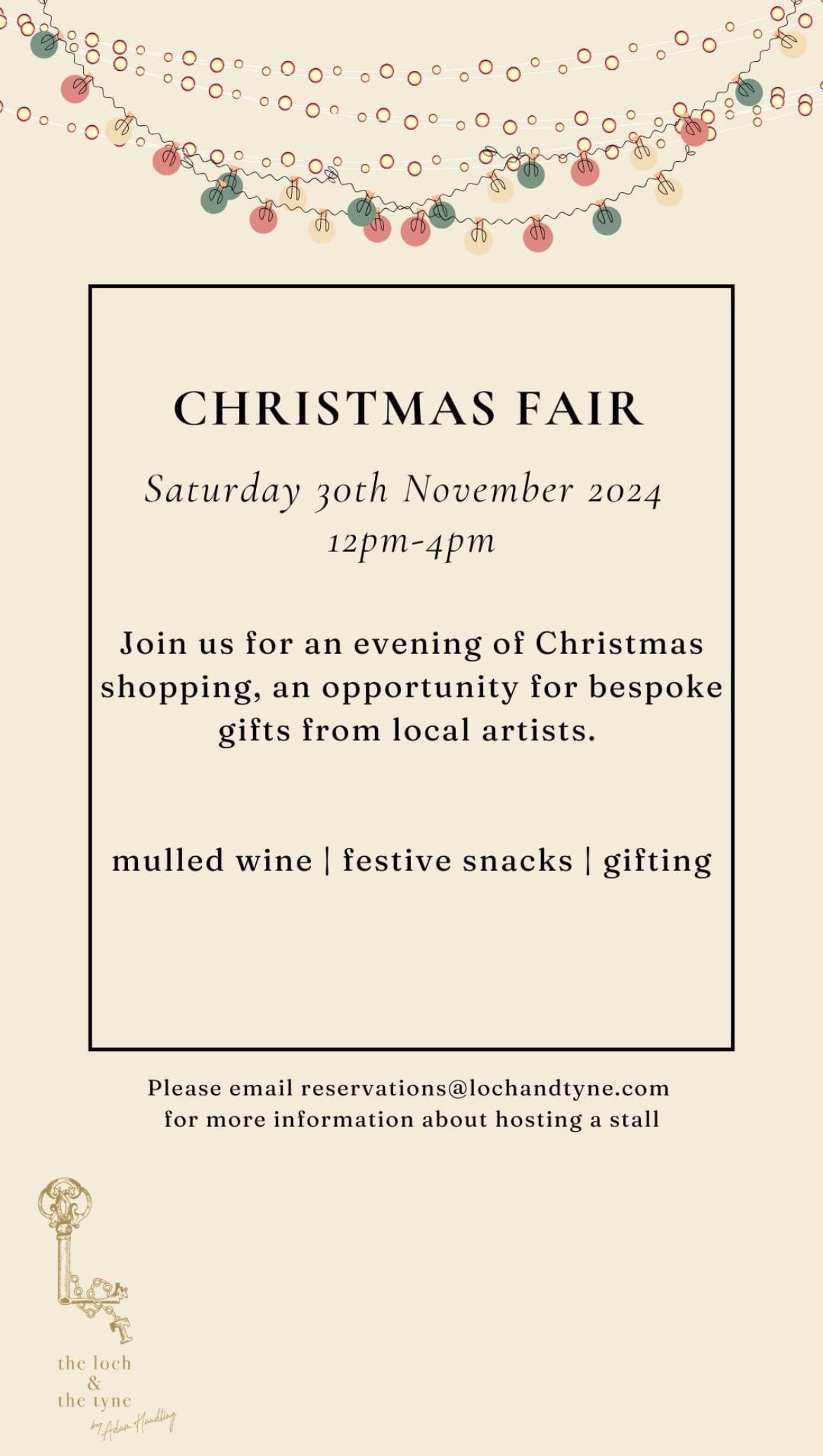 Christmas Fair at Loch and Tyne Windsor Rocks