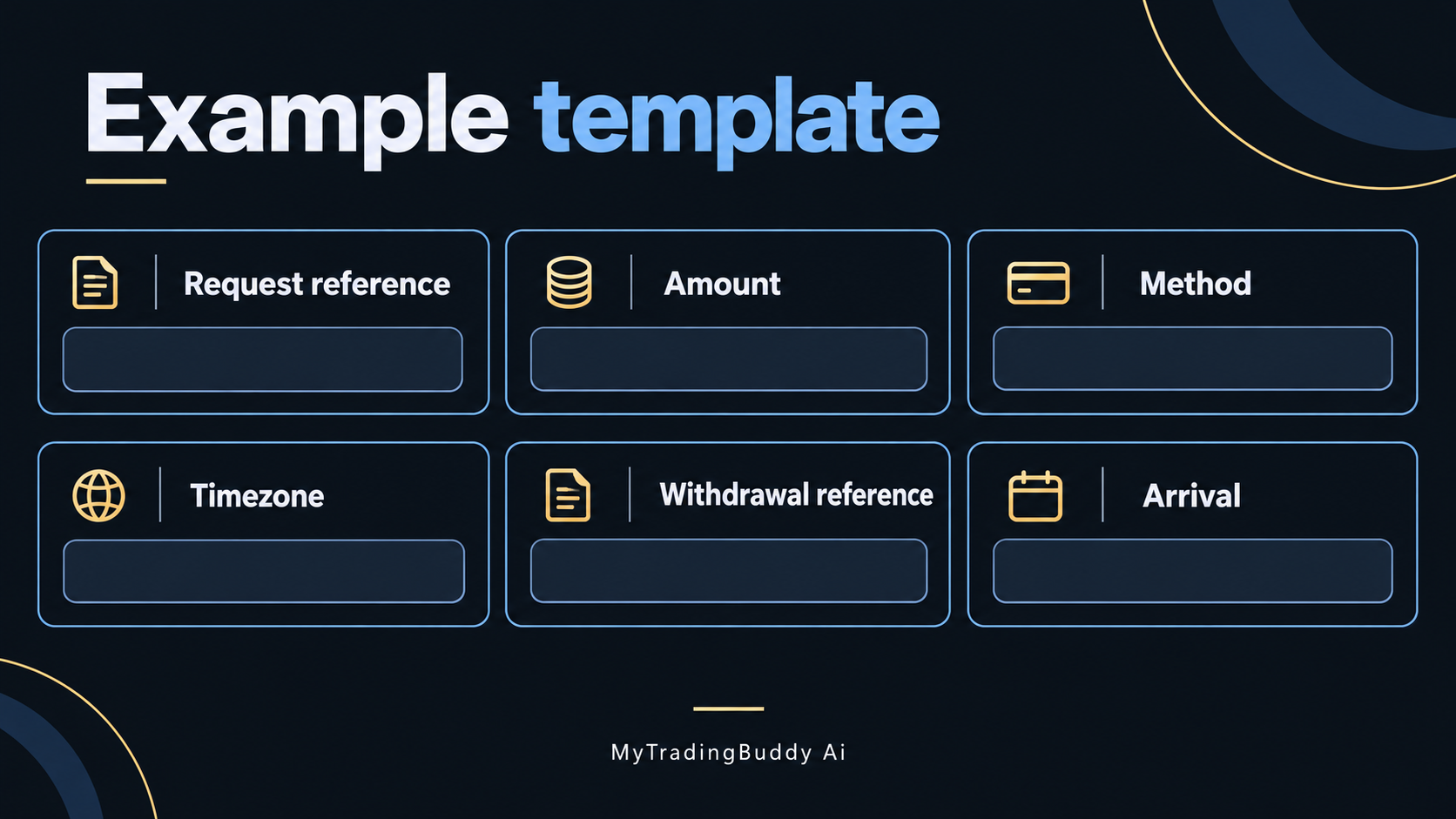 A private payment record containing references, amounts, method and timestamps
