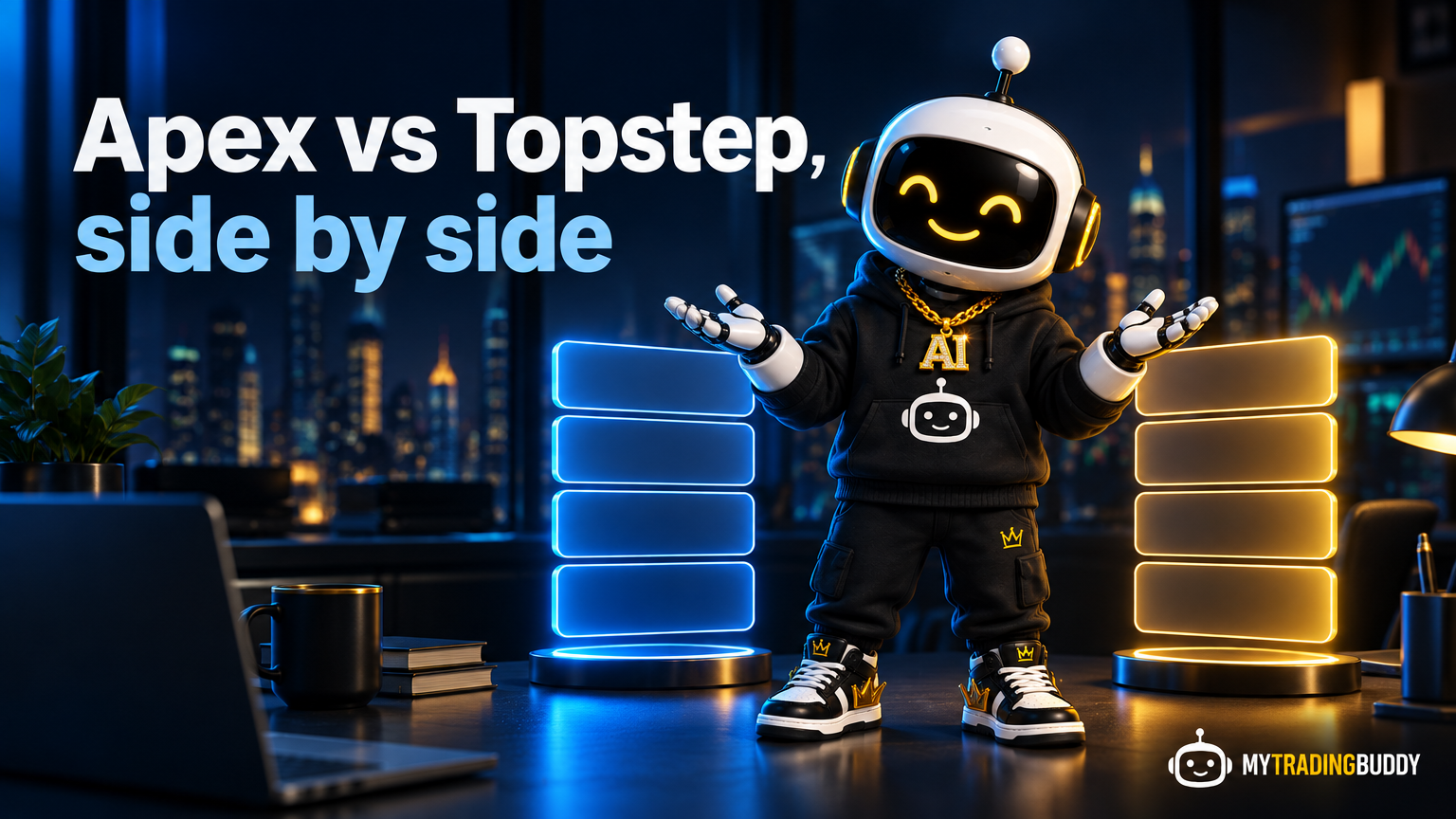 Apex vs Topstep: a one-time evaluation fee compared with a monthly subscription