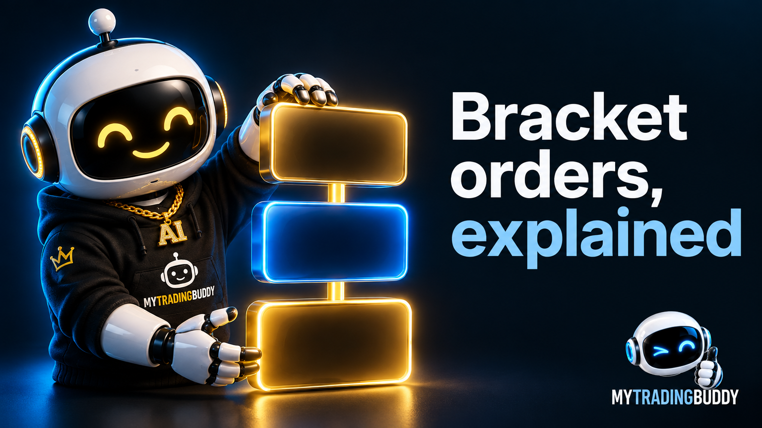 Bracket Order: Entry, Stop Loss and Take Profit illustrated with clearly labelled concepts.