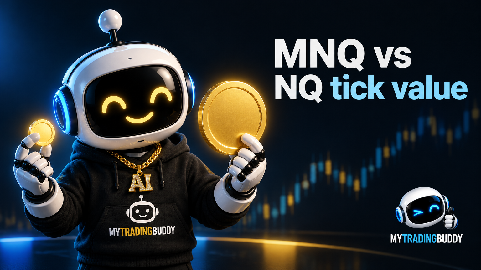 MNQ and NQ tick and point values compared.