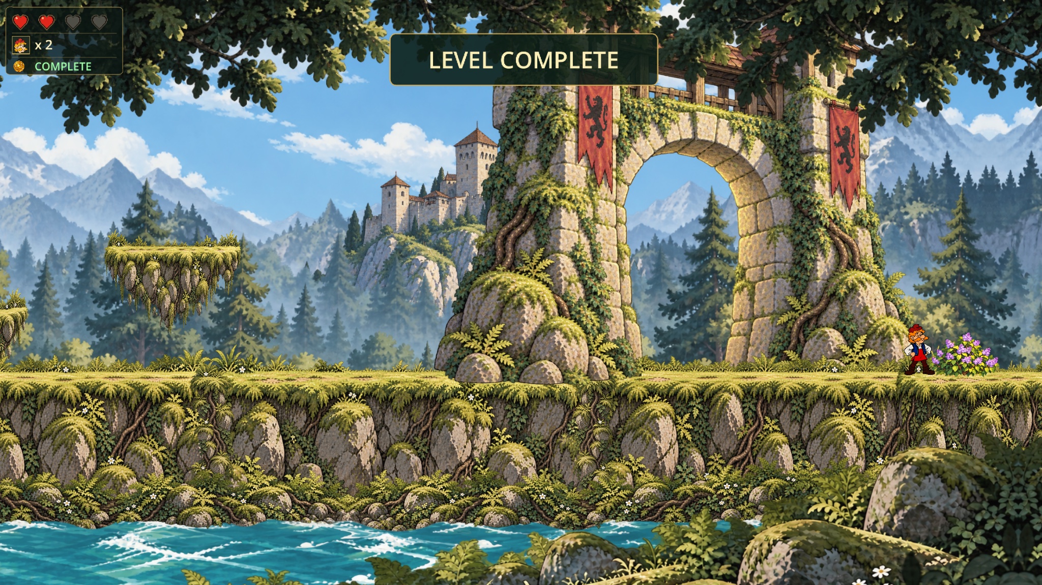 Level complete screen