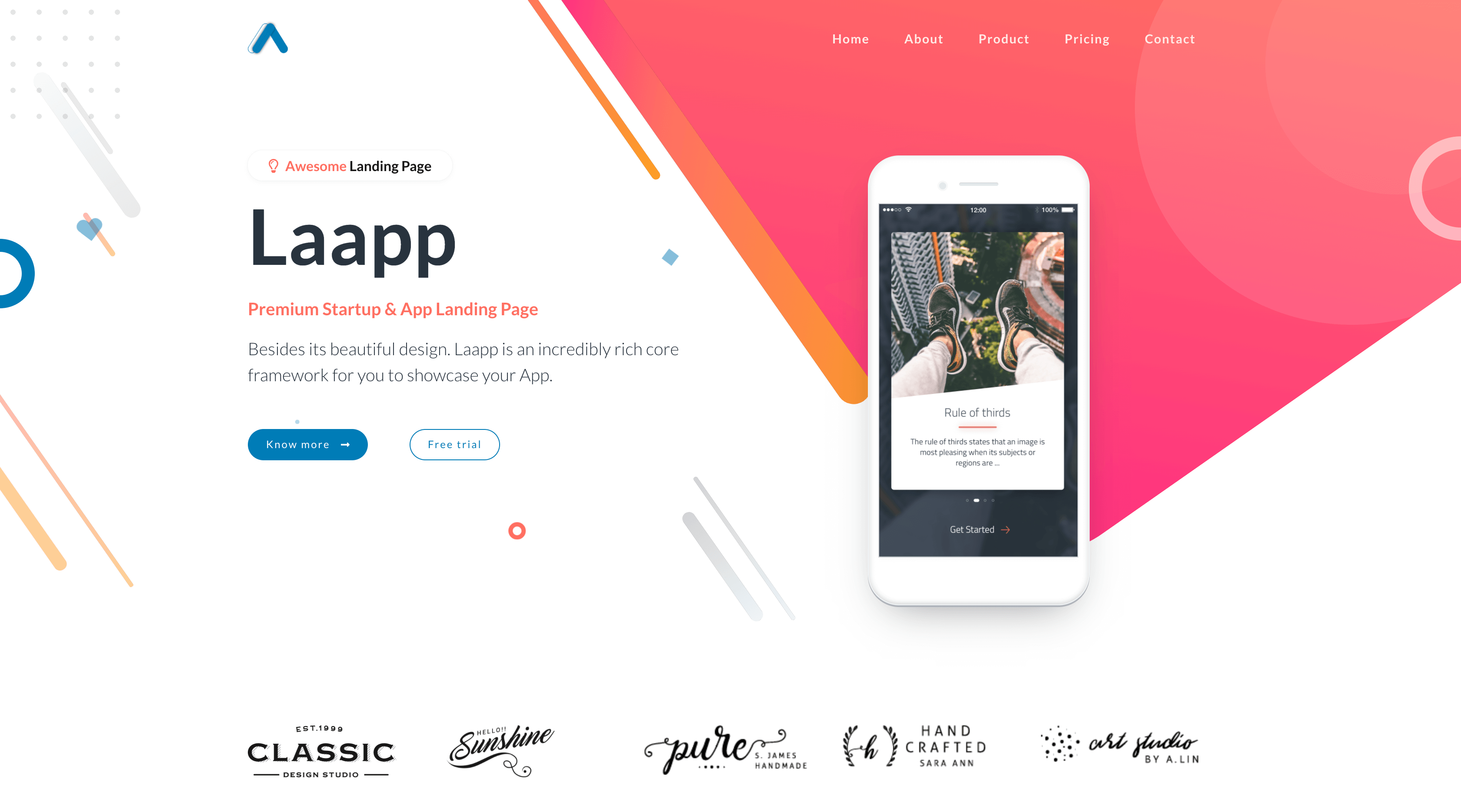 Reactstrap Landing Page