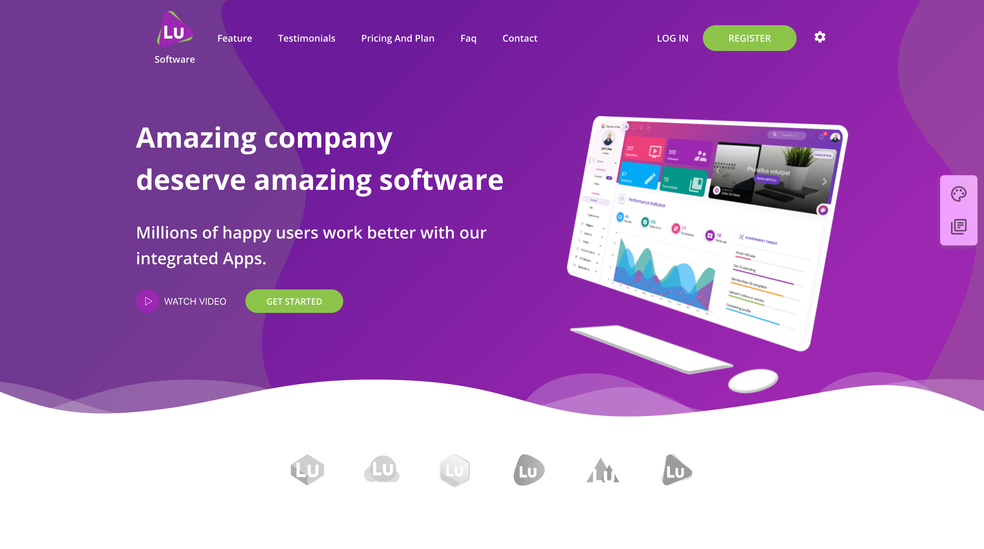 React SaaS Landing Page