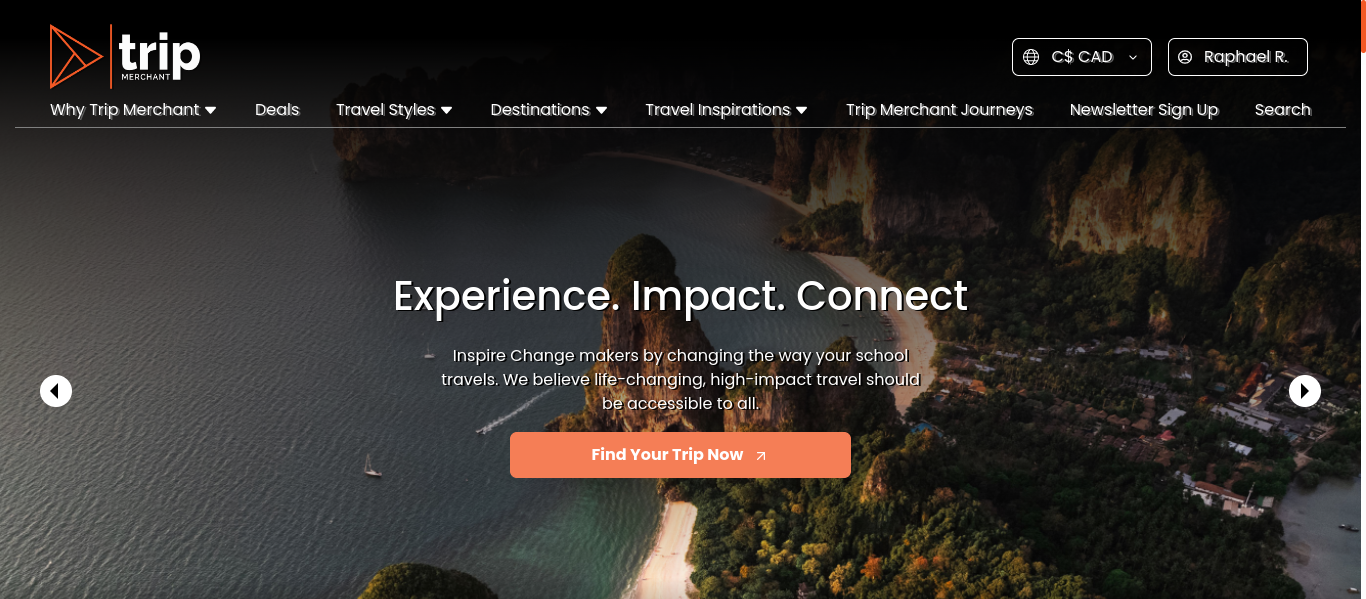 Trip Merchant Organizational Portal