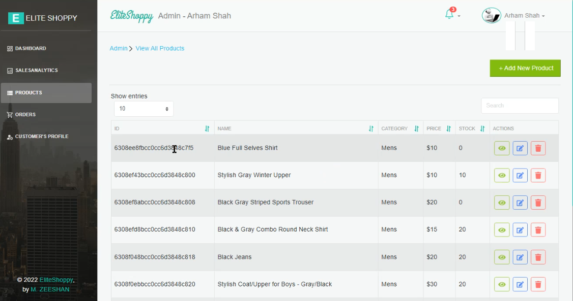 Elite Shoppy Admin Portal