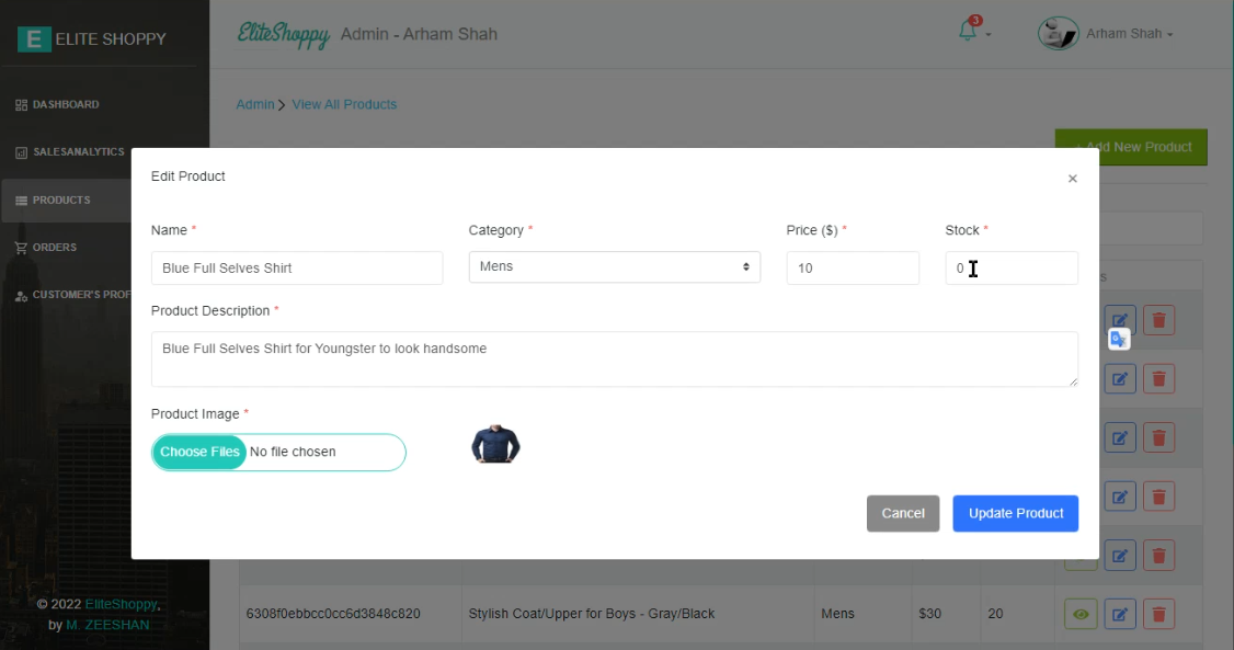 Elite Shoppy Admin Portal