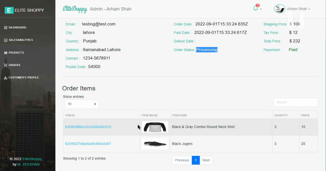 Elite Shoppy Admin Portal