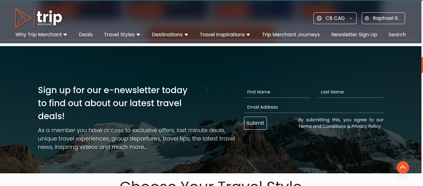 Trip Merchant Organizational Portal