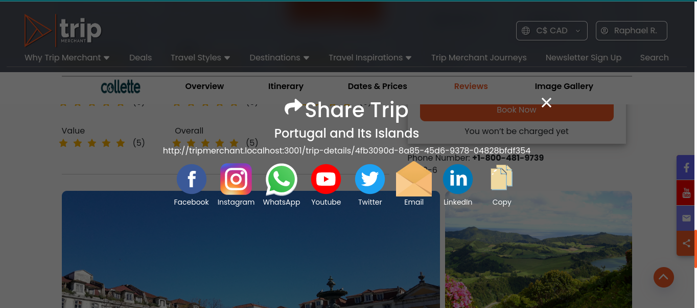 Trip Merchant Organizational Portal