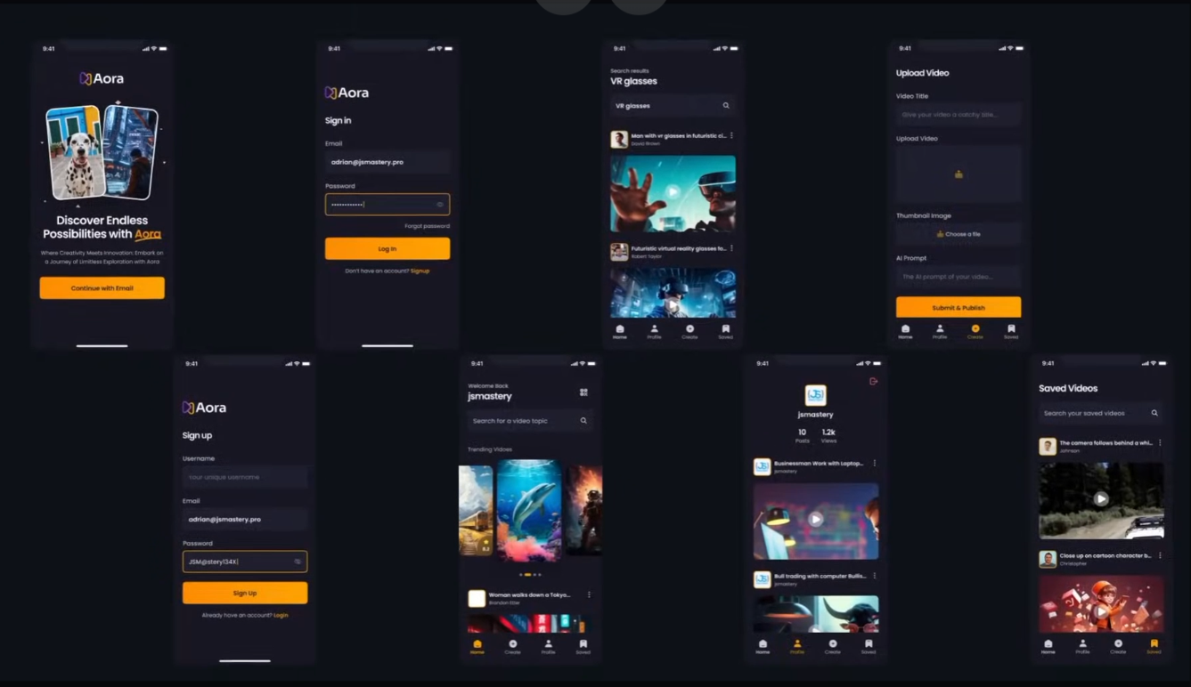 Aora — Mobile Content Sharing Application
