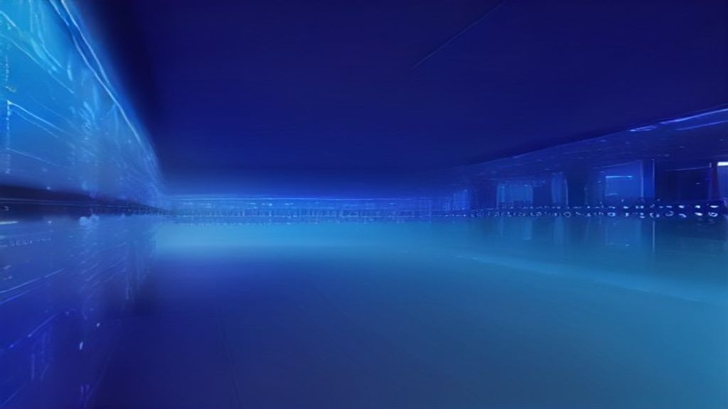 Abstract AI infrastructure corridors connecting data-center capacity and production workloads
