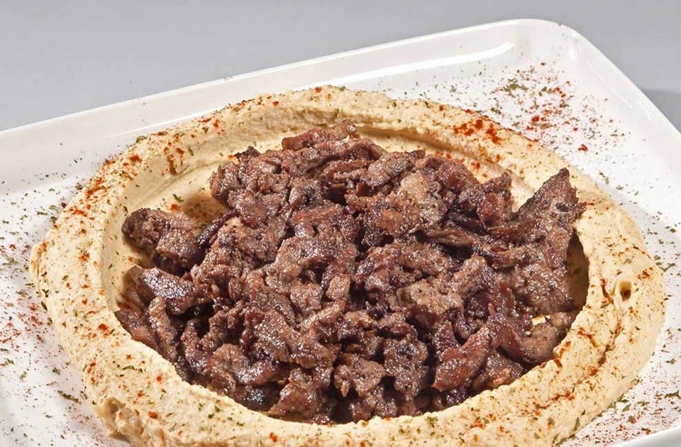Hummus med oxfilé kött
