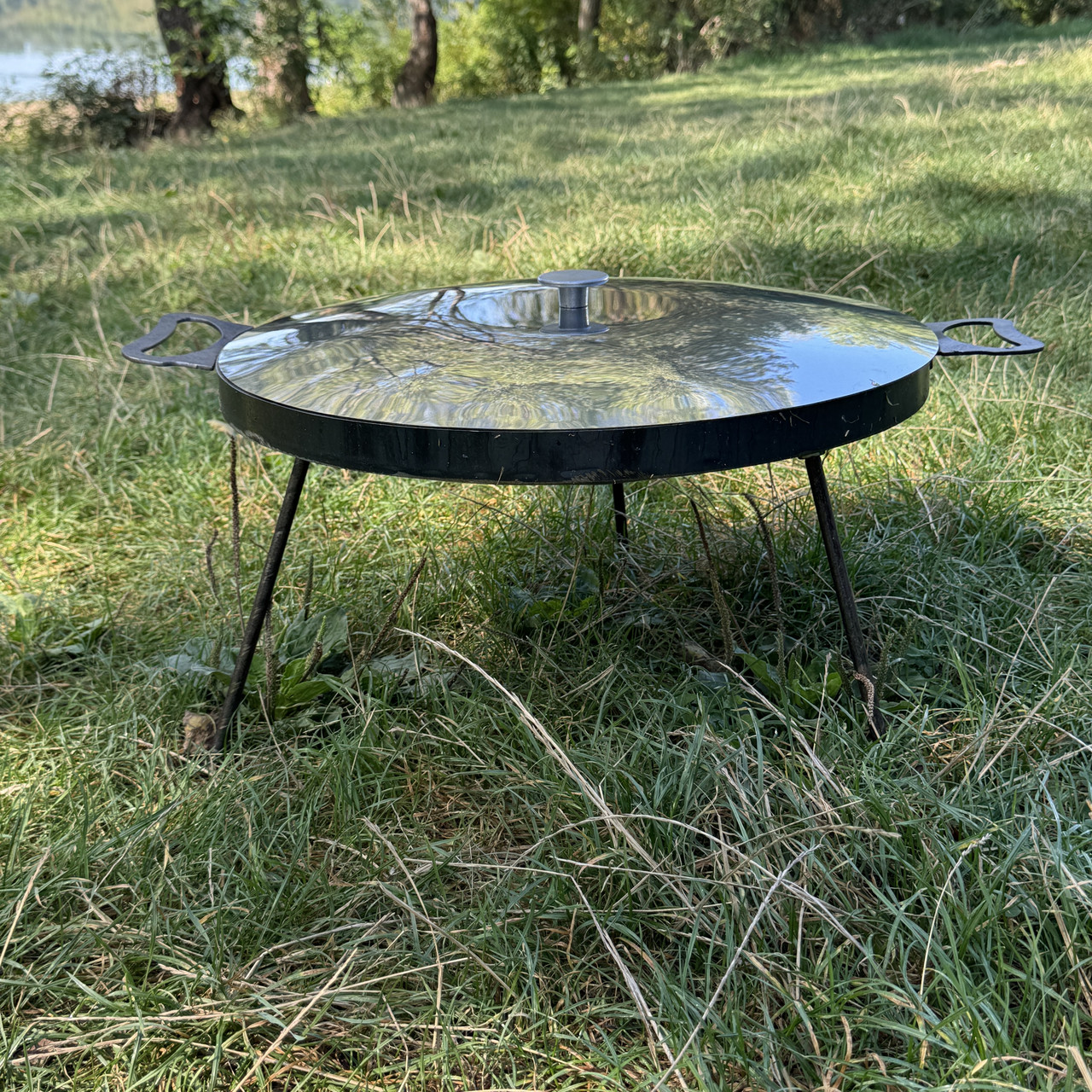 Сковорідка з диску 40см з кришкою нержавійкою та чохлом - зображення 2