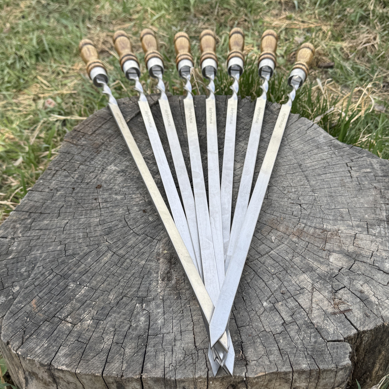 Шампура с деревянной ручкой 8шт