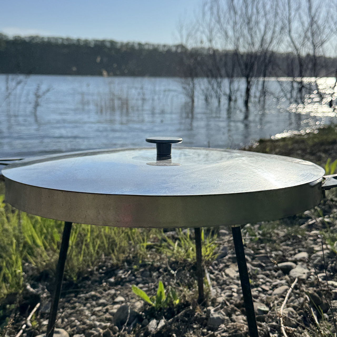 Сковорідка з нержавіючої сталі 50см з нержавіючою кришкою - зображення 2