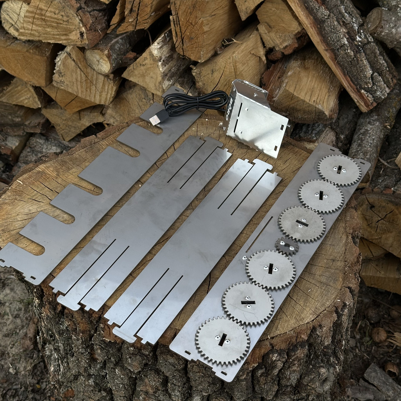 Автоматична шашличниця на 6 шампурів з нержавійки - зображення 3