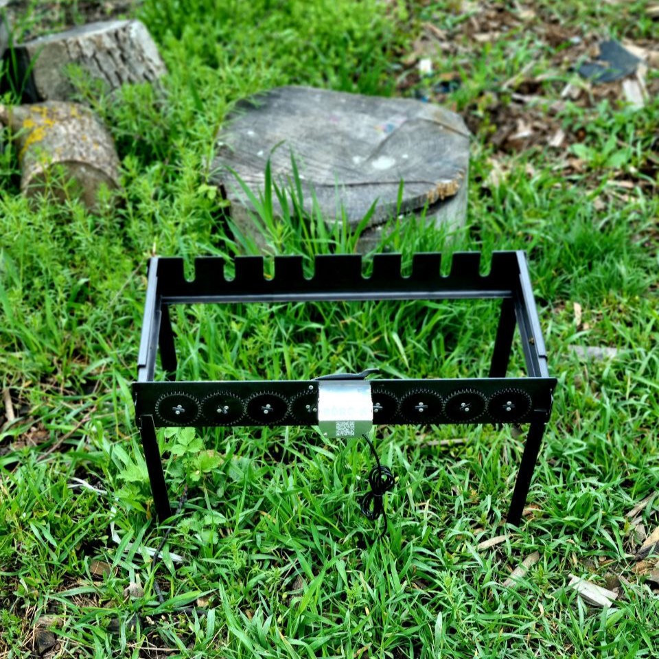 Авто-барбекю на 6 шампурів з регулюванням ширини та з'ємними ніжками - зображення 3