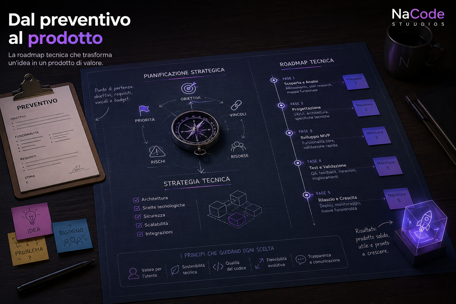 Dal preventivo al prodotto: come trasformare un’idea in una roadmap tecnica
