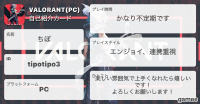 ちぽさんの自己紹介カード