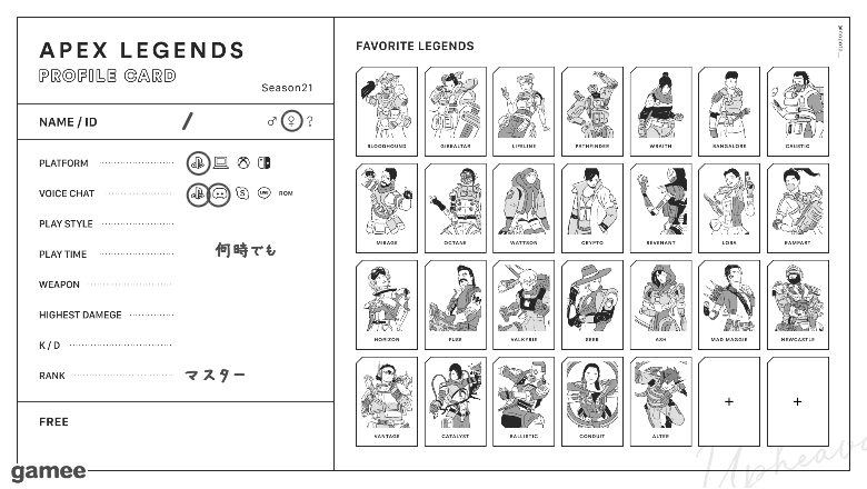 さんの自己紹介カード