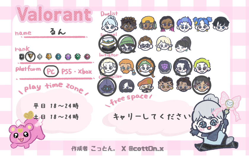 るんさんの自己紹介カード