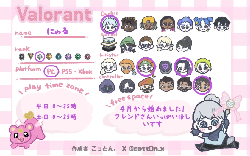 にゃるさんの自己紹介カード