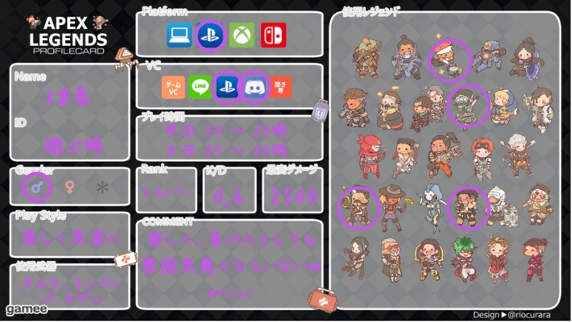 はるさんの自己紹介カード