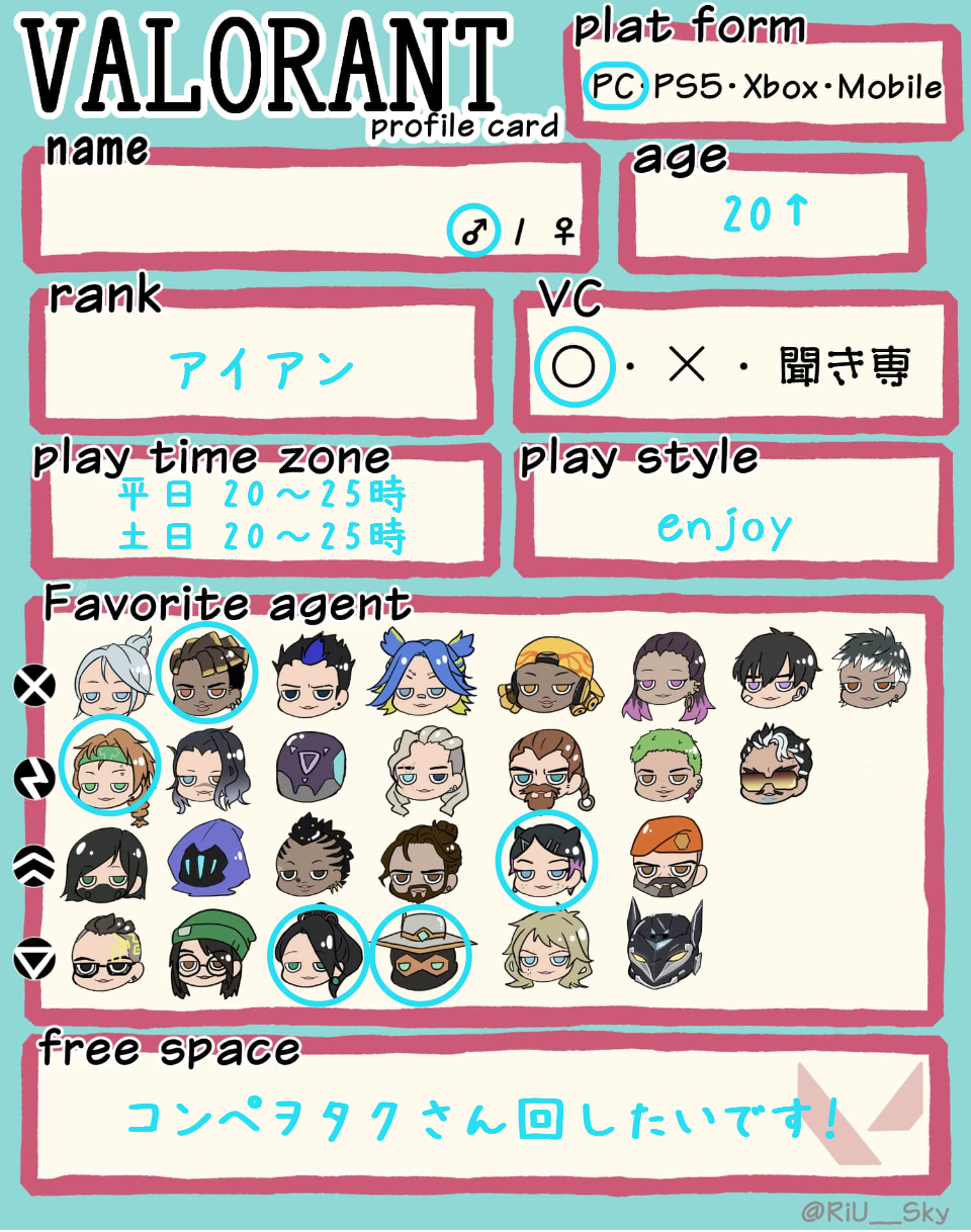 さんの自己紹介カード