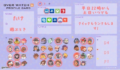 たけさんの自己紹介カード