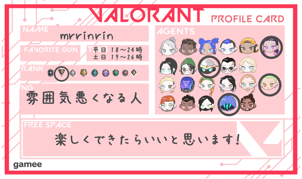 mrrinrinさんの自己紹介カード