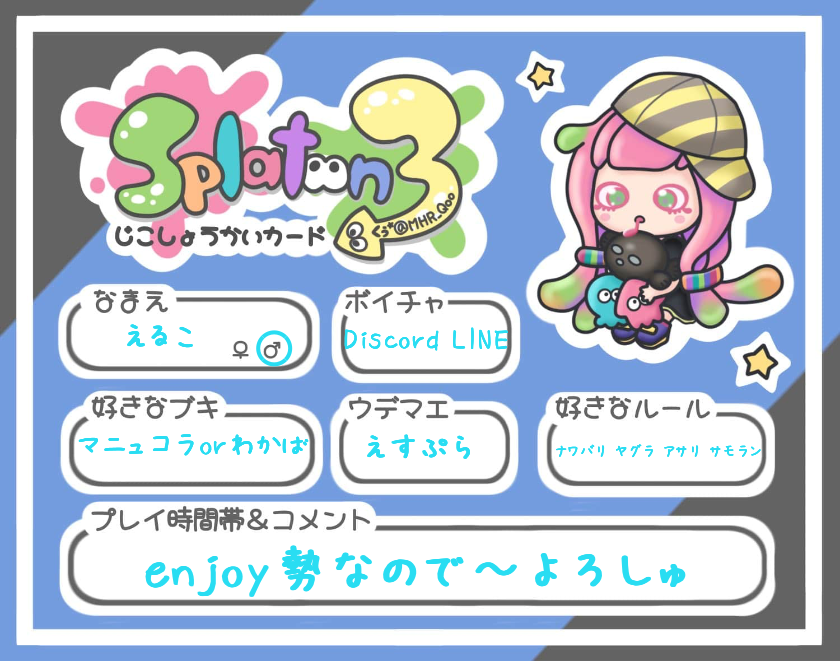 えるこさんの自己紹介カード