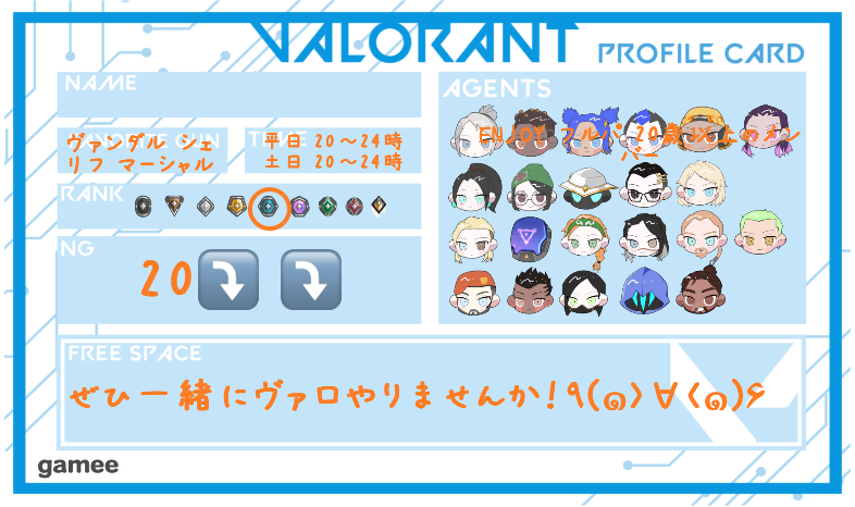 さんの自己紹介カード