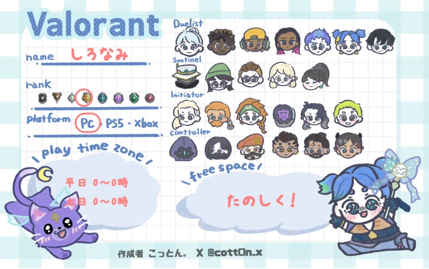 しろなみさんの自己紹介カード