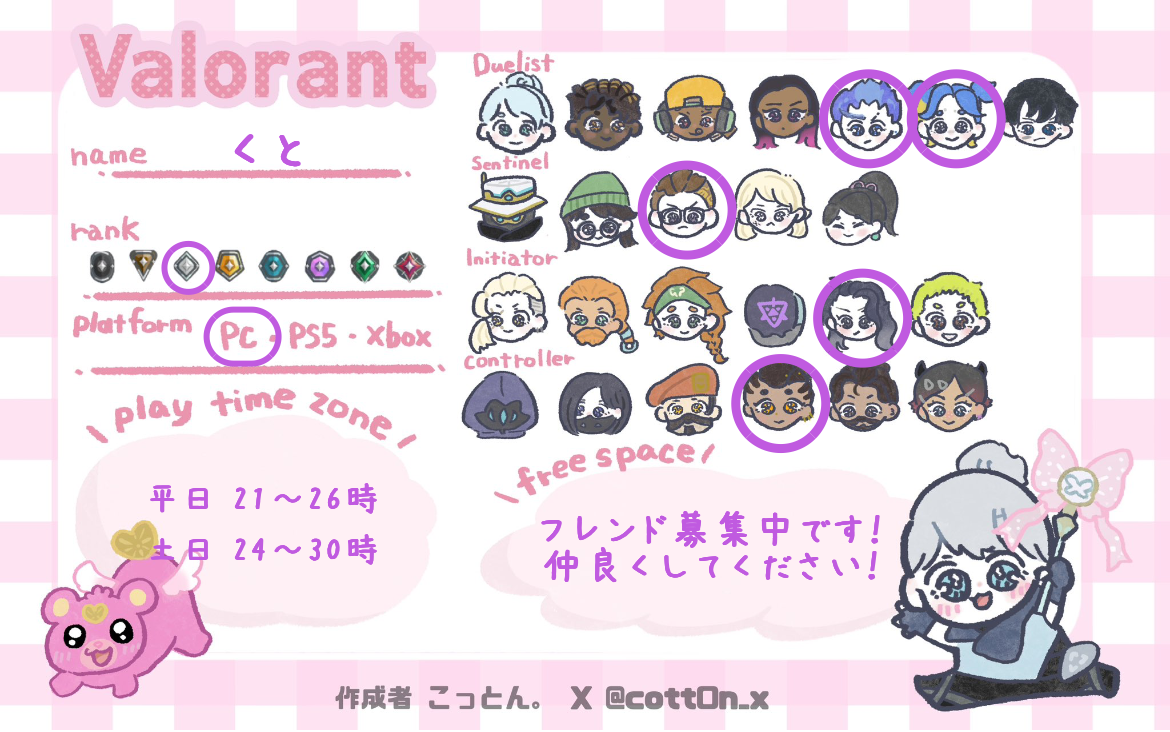 くとさんの自己紹介カード