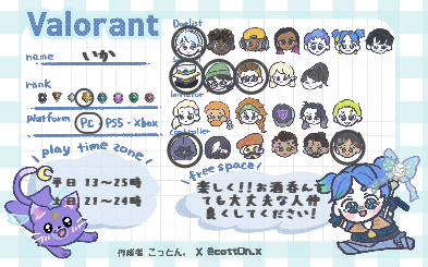 いかさんの自己紹介カード