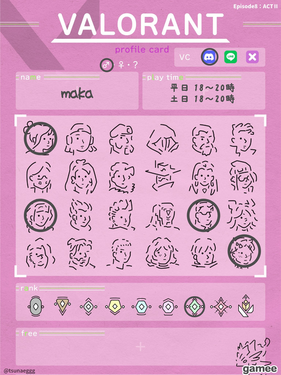 makaさんの自己紹介カード