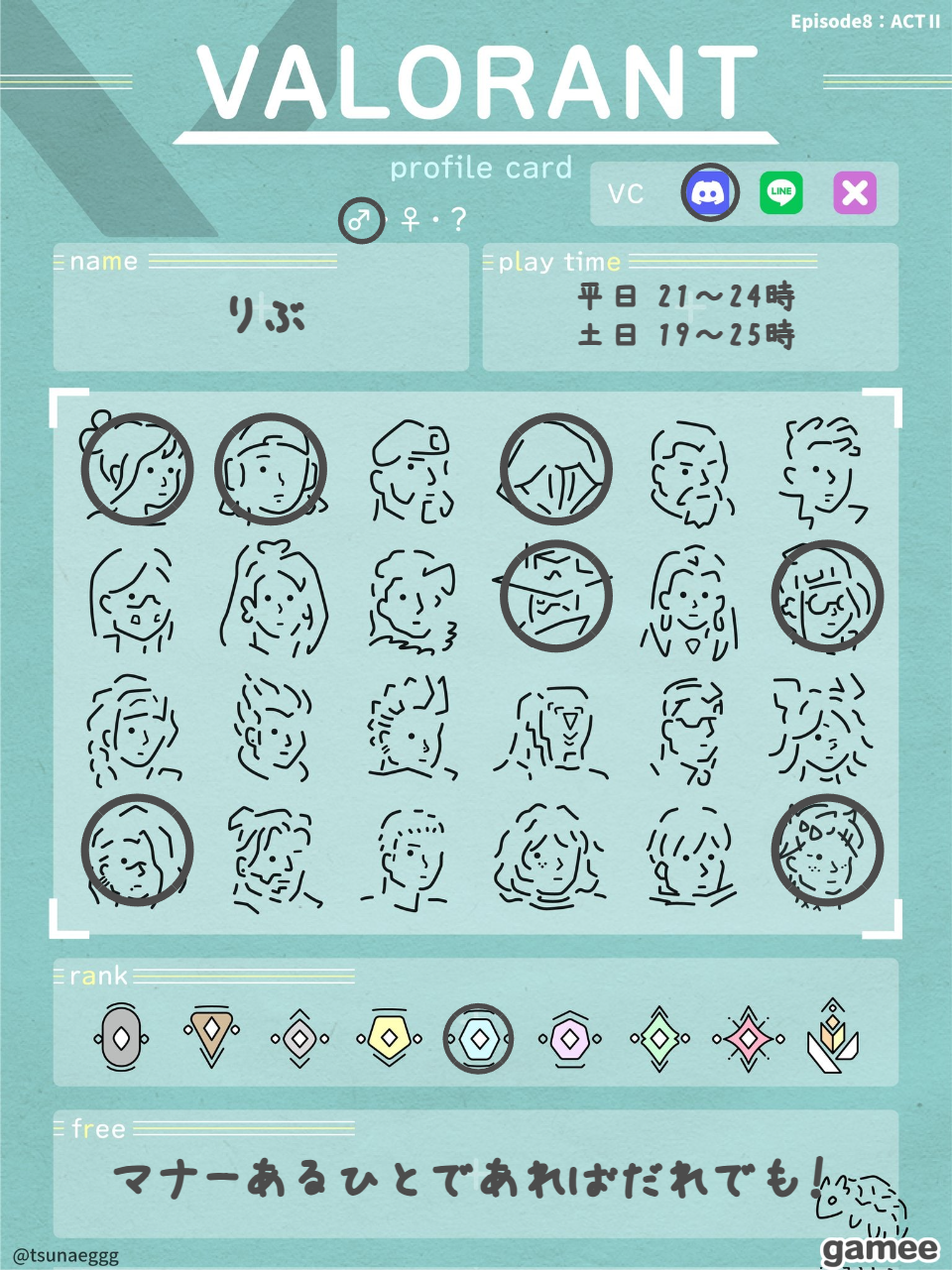 りぶさんの自己紹介カード