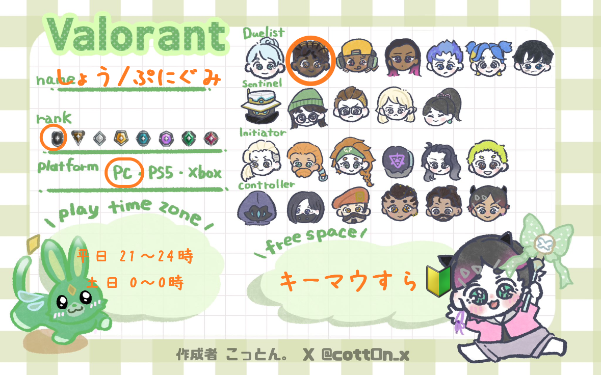 しょう/ぷにぐみさんの自己紹介カード