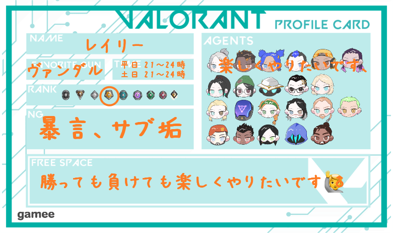 レイリーさんの自己紹介カード