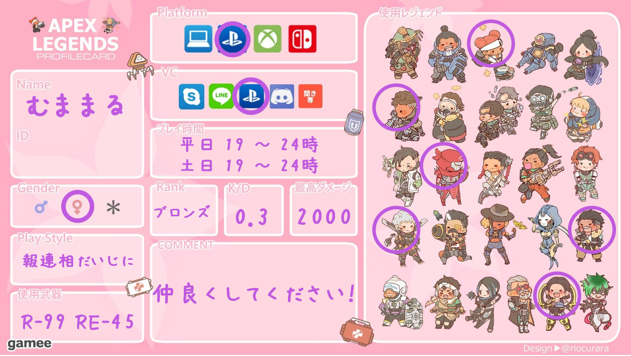 むままるさんの自己紹介カード