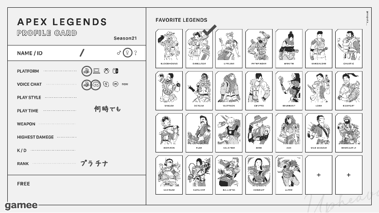 さんの自己紹介カード
