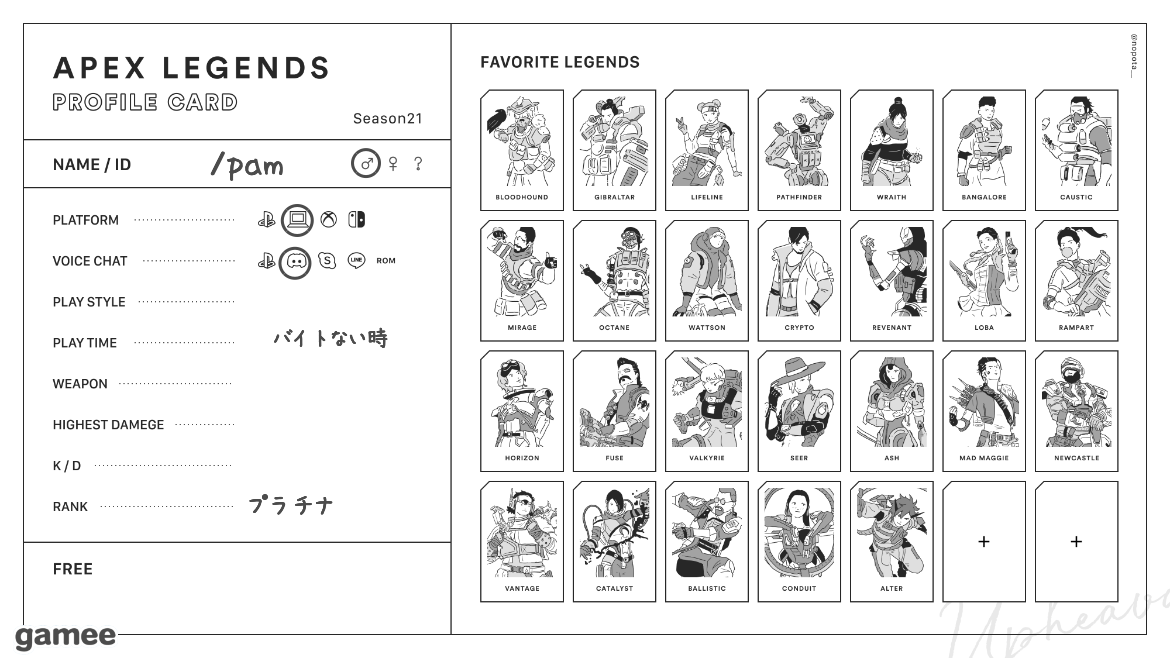 さんの自己紹介カード