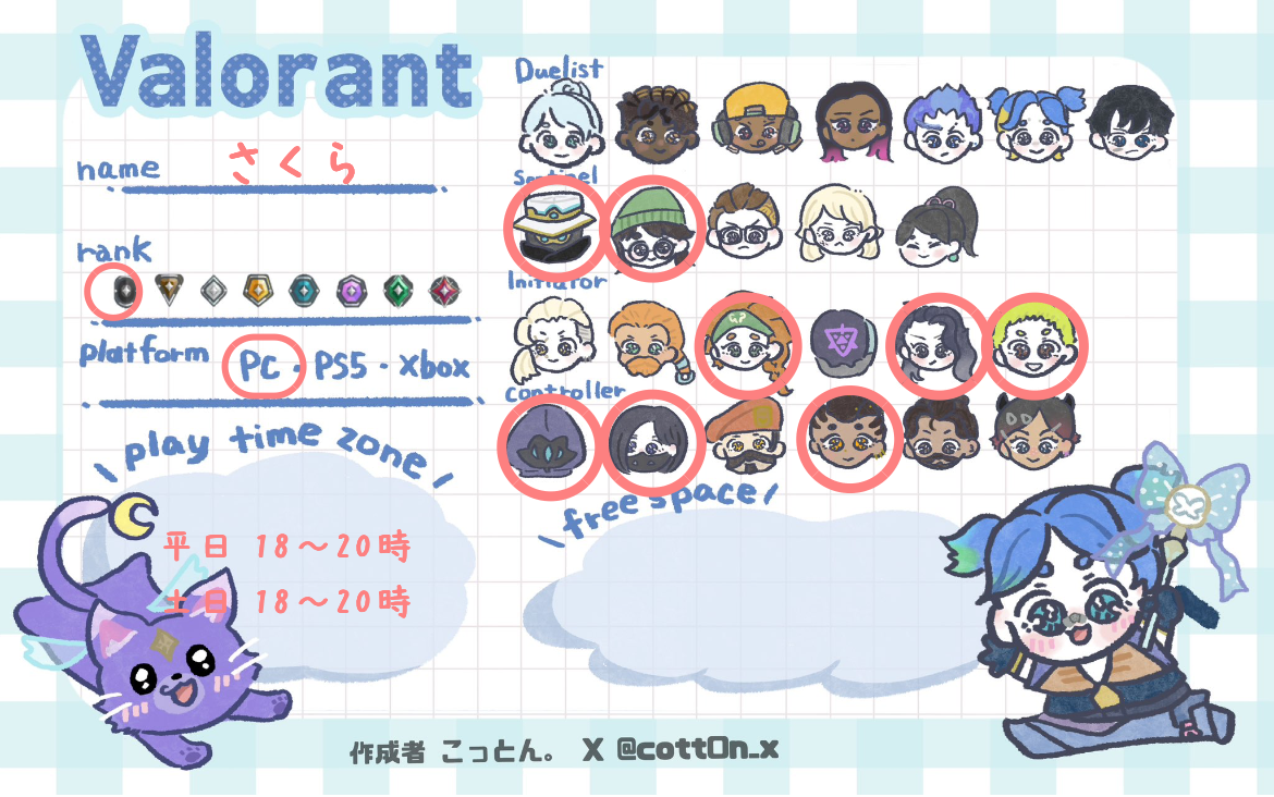 さくらさんの自己紹介カード