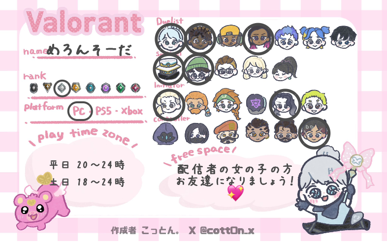 めろんそーださんの自己紹介カード